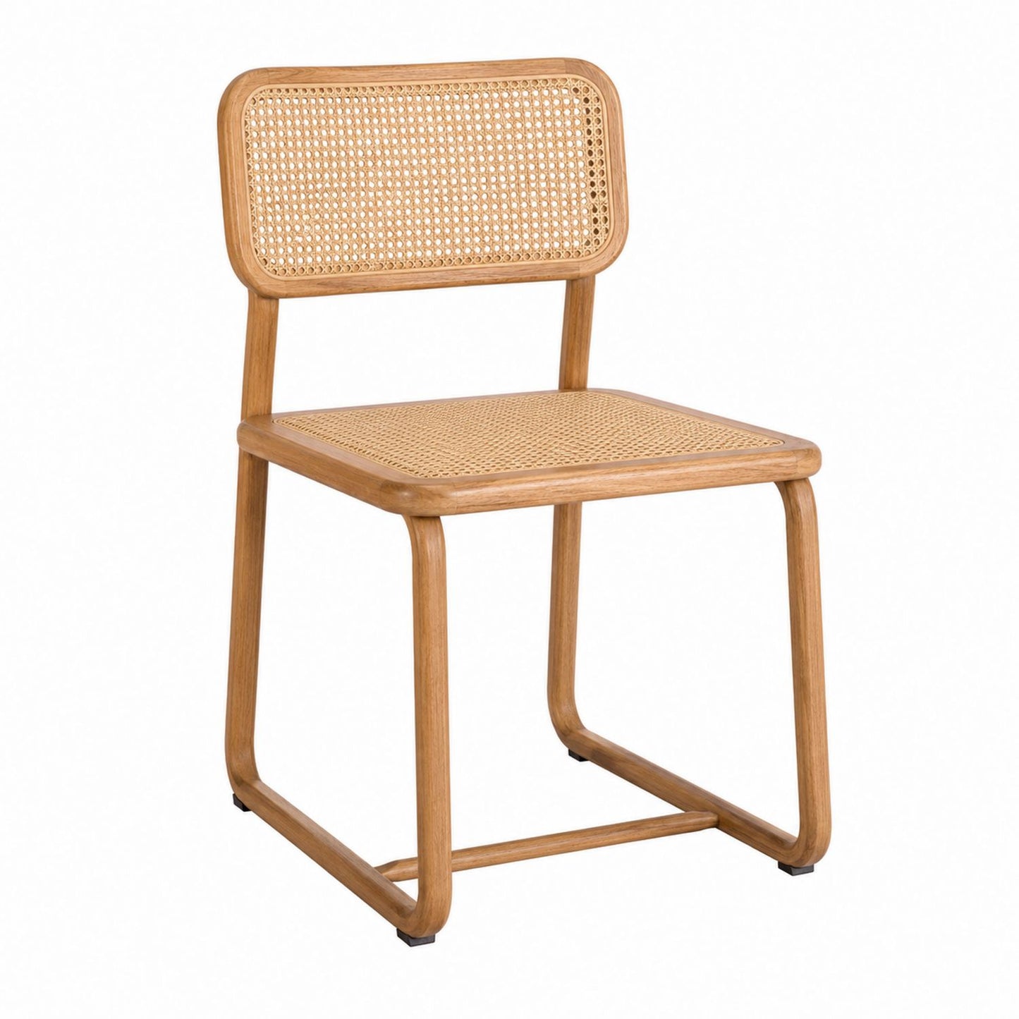 Rattan Back Chair with Oak Frame