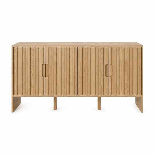 Wooden Sideboard Oak Finish 120cm x 40cm x 80cm